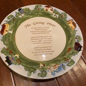 The Giving Plate 13" Country Theme 3D Design
